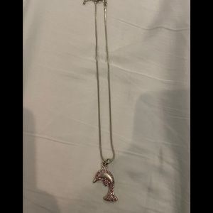 Pink dolphin necklace
